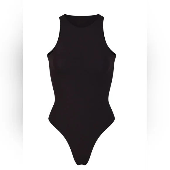 SKIMS FITS EVERYBODY HIGH NECK BODYSUIT/S, M/ ONYX - Picture 6 of 14